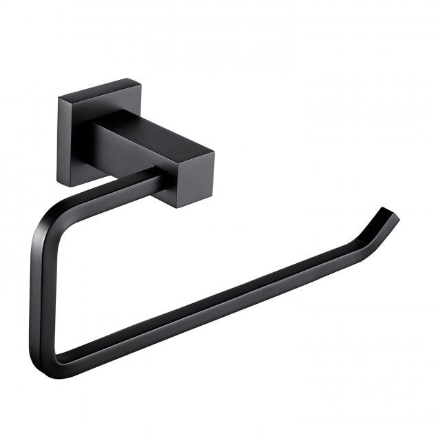 RAK Cubis Modern Wall Mounted Towel Ring 212mm Wide - Black - RAKCUB9902B