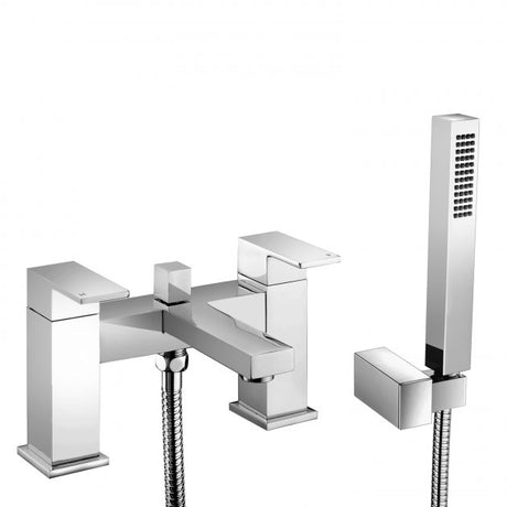 RAK Cubis Pillar Mounted Square Bath Shower Mixer Tap - Chrome - RAKCUB3005