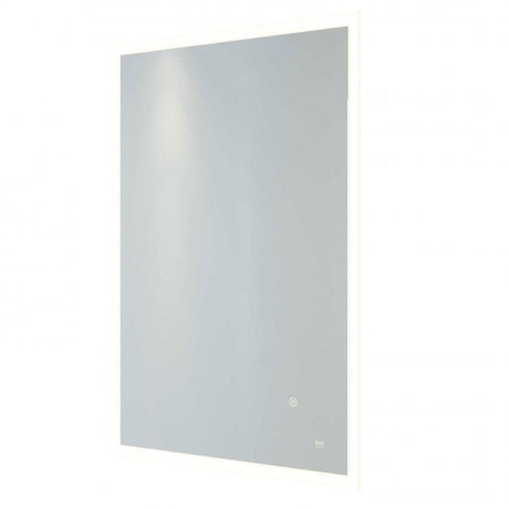 RAK Cupid Illuminated Modern Portrait LED Mirror with Demister Pad and Switch 700mm High x 500mm Wide - Mirrored - RAKCUP5001