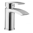 RAK Curve Mono deck mounted basin mixer tap in chrome finish with single lever and clicker waste mechanism