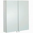 RAK Delta Modern Mirrored Bathroom Cabinet 600mm High x 670mm Wide - Stainless Steel - 12SL801