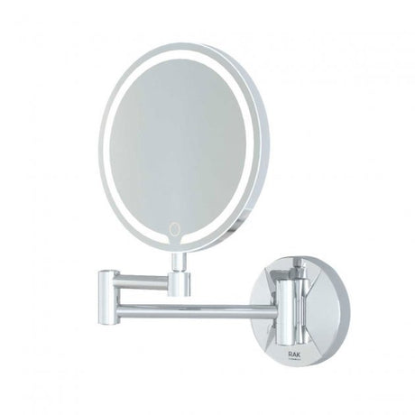 RAK Demeter Modern Illuminated  Round LED 3x Magnifying Mirror with Switch 264mm High x 200mm Wide - Mirrored - RAKDEM5001