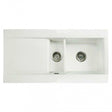 RAK Gourmet Modern Dream 1 Ceramic Kitchen Sink 1.5 Bowl Reversible Drainer 1010mm Length x 510mm Wide - White - DSINK1
