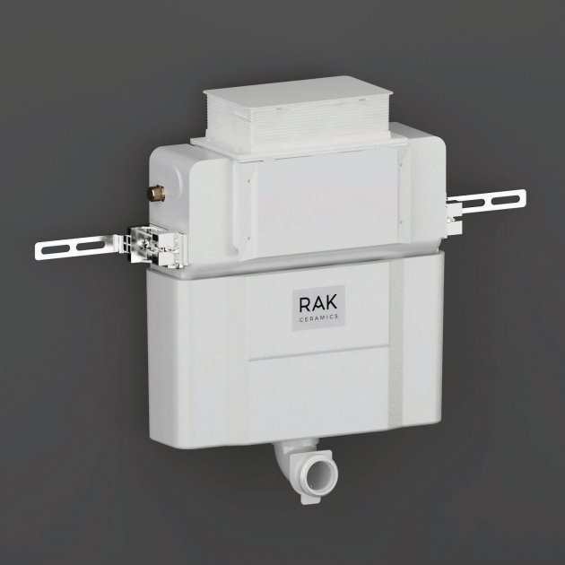 RAK Ecofix Modern Top/Front Access Concealed Toilet Cistern 820mm High x 404mm Wide - White - FS12RAK82TF