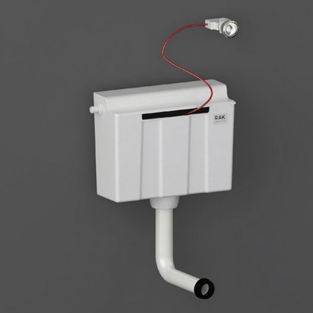 RAK Ecofix Side Inlet  Dual Flush Push Button Furniture Cistern Complete - White - FS12SRAKS1