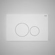 RAK Ecofix Modern Round Dual Flush Plates - Matt White - FSRAKPPL003500