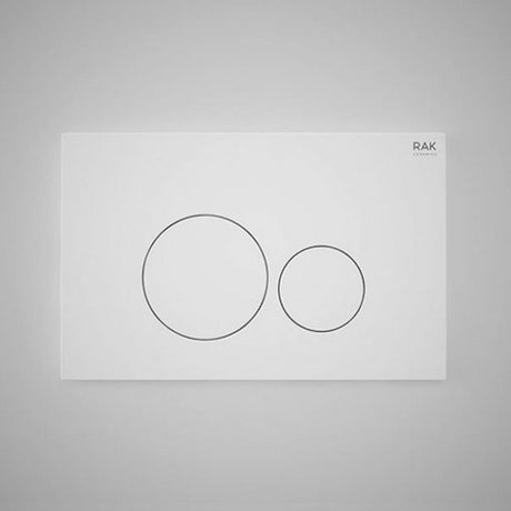 RAK Ecofix Modern Round Dual Flush Plates - Matt White - FSRAKPPL003500