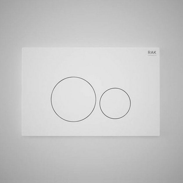 RAK Ecofix Modern Round Dual Flush Plates - Matt White - FSRAKPPL003500