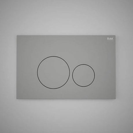RAK Ecofix Modern Push Button Round Dual Flush Plates - Matt Grey - FSRAKPPL003503