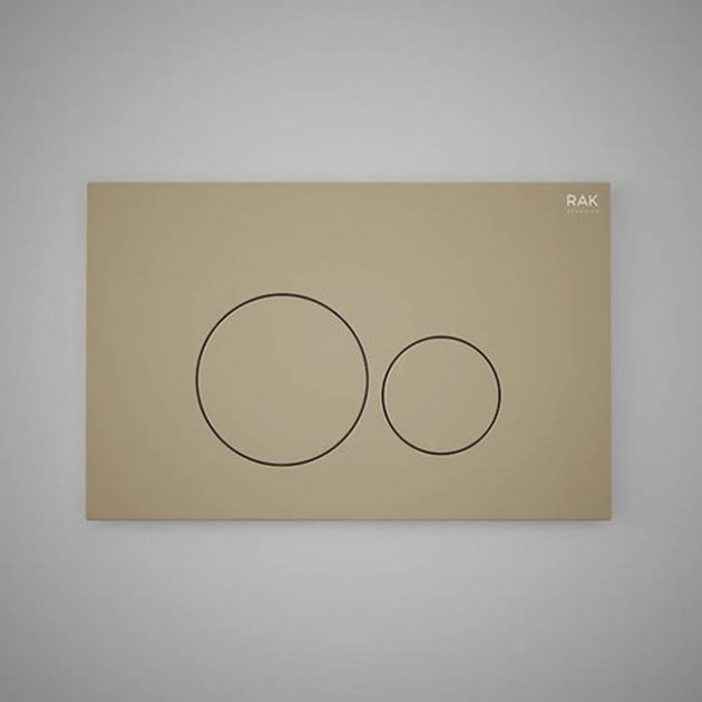 RAK Ecofix Round Dual Push Button Flush Plates - Matt Cappuccino - FSRAKPPL003514