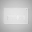 RAK Ecofix Modern Push Button Rectangular Dual Flush Plates - Matt White - FSRAKPPL006500