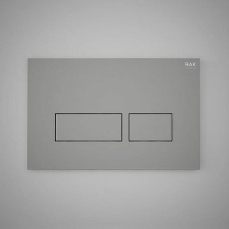 RAK Ecofix Modern Push Button Rectangular Dual Flush Plates - Matt Grey - FSRAKPPL006503