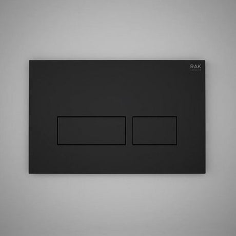 RAK Ecofix Modern Rectangular Dual Flush Plates - Matt Black - FSRAKPPL006504
