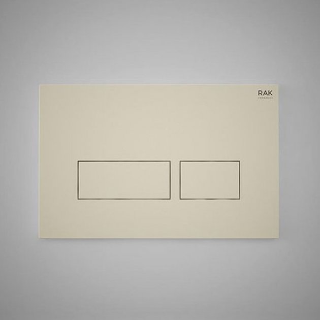 RAK Ecofix Modern Rectangular Dual Flush Plates - Matt Greige - FSRAKPPL006505