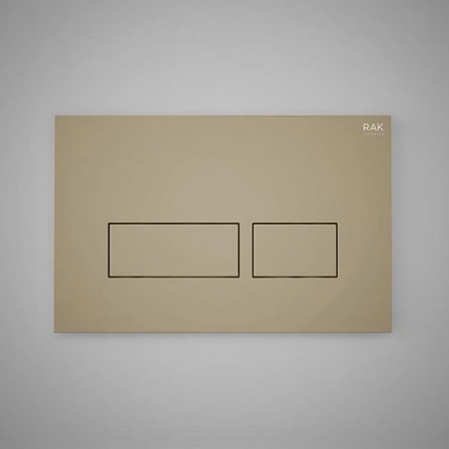 RAK Ecofix Rectangular Push Button Dual Flush Plates - Matt Cappuccino - FSRAKPPL006514
