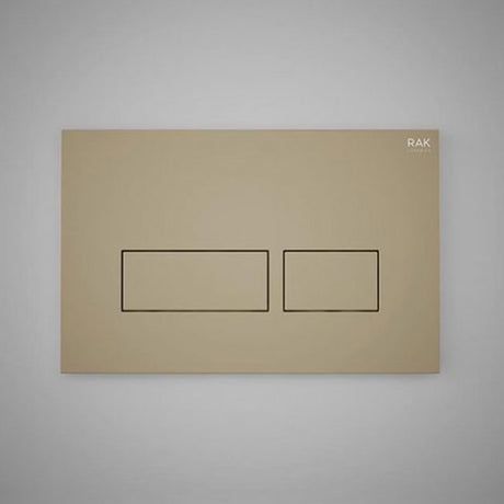 RAK Ecofix Rectangular Push Button Dual Flush Plates - Matt Cappuccino - FSRAKPPL006514