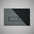 RAK Ecofix Push Button Rectangular Dual Flush Plates - Black Glass - FSRAKPPL012