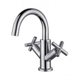 RAK Ella Dual Handle Round Mono Basin Mixer Tap  - Chrome - RAKELL3001