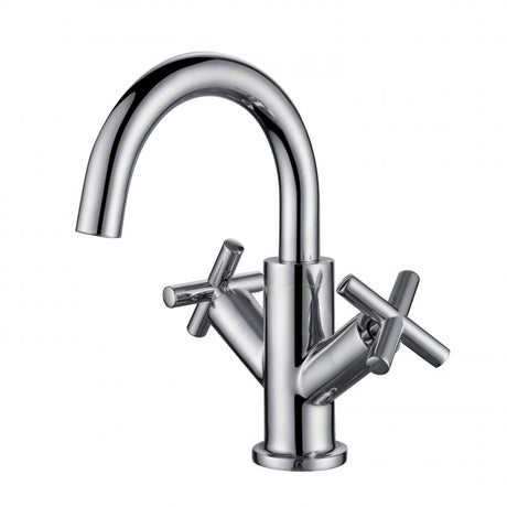 RAK Ella Dual Handle Round Mono Basin Mixer Tap  - Chrome - RAKELL3001