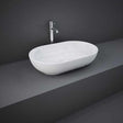 RAK Feeling Modern Oval Countertop Wash Basin 550mm Wide - Alpine White - FEECT5500AWHA - TAP 'N' SHOWER