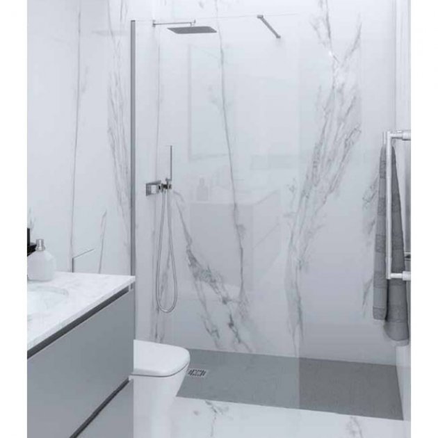 RAK Feeling 8mm Glass Straight Wet Room Screen 2000mm High x 1100mm Wide - Clear - RAKFGP1100