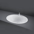 RAK Jessica Inset 1 Tap Hole Oval Countertop Basin 530mm Wide - White - JESVB1