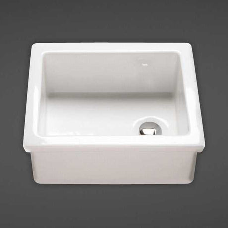 RAK Laboratory Modern 3 Ceramic Belfast Kitchen Sink 1.0 Bowl 585mm Length x 380mm Wide - White - LABSINK3