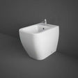 RAK Metropolitan 1 Tap Hole Back to Wall Bidet 525mm Projection - White - METBID