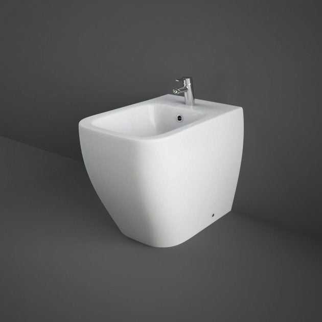 RAK Metropolitan 1 Tap Hole Back to Wall Bidet 525mm Projection - White - METBID