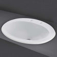 RAK Mira Modern 2 Tap Hole Inset Countertop Basin 560mm Wide - White - MIROC2