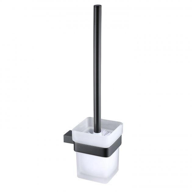 RAK Moon Wall Mounted Modern Toilet Brush and Holder - Black - RAKMOO9908B