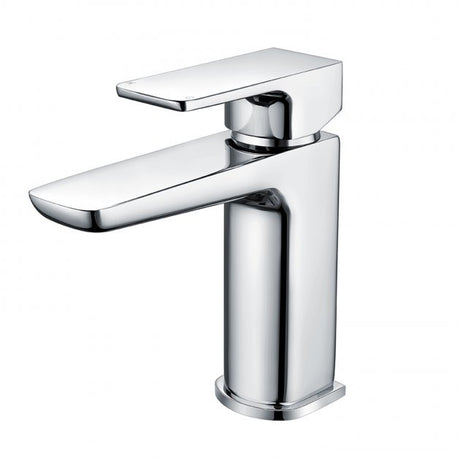 RAK Moon Mini Mono Deck Mounted Basin Mixer Tap with Waste - Chrome - RAKMOO3002