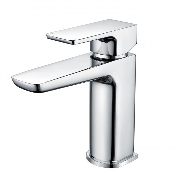 RAK Moon Mini Mono Deck Mounted Basin Mixer Tap with Waste - Chrome - RAKMOO3002