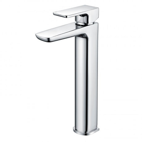 RAK Moon Tall Mono Deck Mounted Square Basin Mixer Tap - Chrome - RAKMOO3003