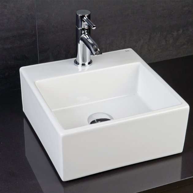 RAK Nova Modern 1 Tap Hole Mini Square Basin 325mm Wide - White - NOVA30