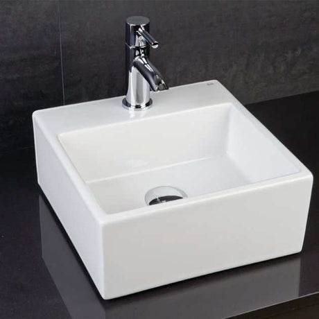 RAK Nova Modern 1 Tap Hole Mini Square Basin 325mm Wide - White - NOVA30