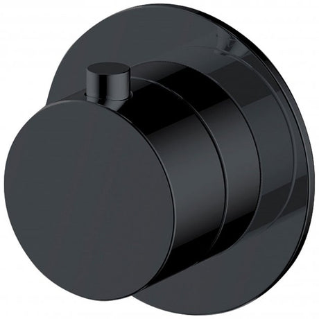 Rak Petit Round Concealed Diverter Dual Outlet - Matt Black - RAKPER3020-2B