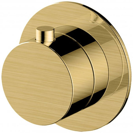Rak Petit Round Concealed Diverter Dual Outlet - Brushed Gold - RAKPER3020-2G