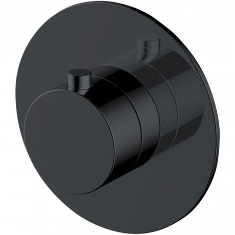Rak Petit Round Concealed Thermostatic Valve - Matt Black - RAKPER3024B