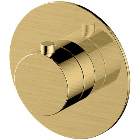 Rak Petit Round Concealed Thermostatic Valve - Brushed Gold - RAKPER3024G