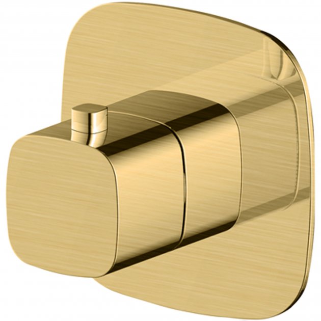 Rak Petit Square Concealed Thermostatic Valve - Brushed Gold - RAKPES3024G