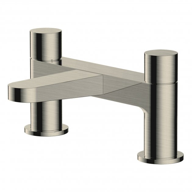 Rak Petit Round Deck Bath Filler - Brushed Nickel - RAKPER3004N