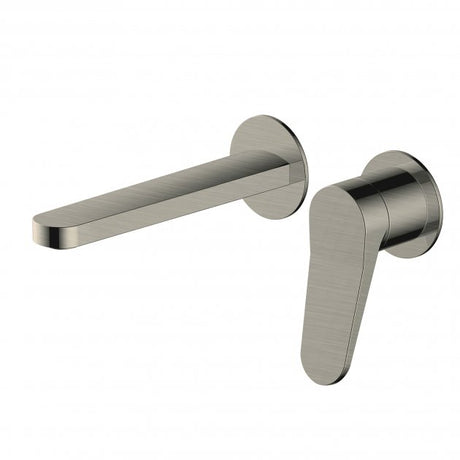 Rak Petit Round Wall Mounted Single Lever Basin Mixer - Brushed Nickel - RAKPER3007N