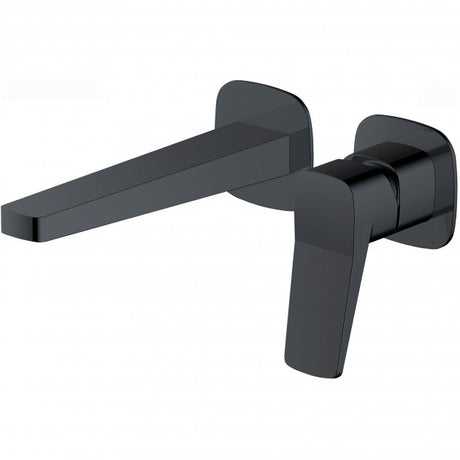 Rak Petit Square Wall Mounted Single Lever Basin Mixer Tap - Matt Black - RAKPES3007B