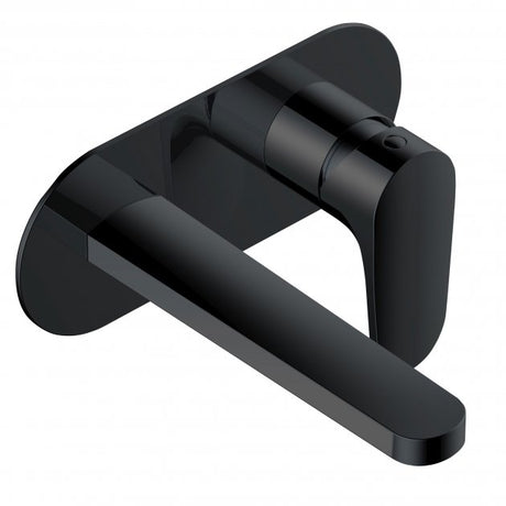 RAK Portofino Wall Mounted Basin Mixer with Back Plate - Matt Black - RAKPOR3007B