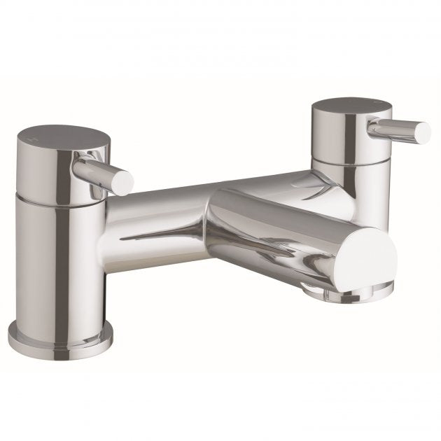 RAK Prima Dual Lever Pillar Mounted Bath Filler Tap - Chrome - RAKPRI3004
