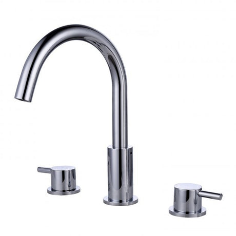RAK Prima Modern Deck Mounted Tech 3-Hole Bath Filler Tap - Chrome - RAKPRT3011