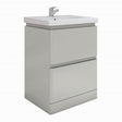 RAK Resort Floor Standing Basin Unit 650mm Wide - Grey - RAKRSTFSU65603