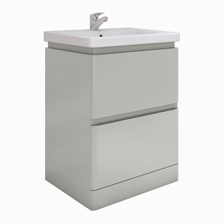 RAK Resort Floor Standing Basin Unit 650mm Wide - Grey - RAKRSTFSU65603