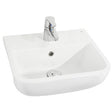 RAK Series 600 Modern 1 Tap Hole Square Semi-Recessed Basin 420mm Wide - White - S60042SR1